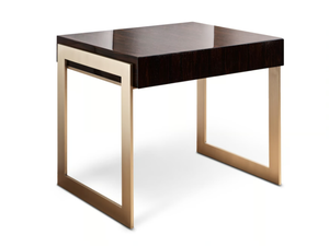 NINO - Rectangular wooden bedside table with drawers _ DOM Edizioni